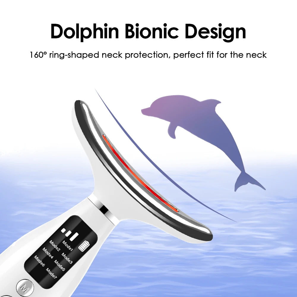 Neck & Face Lift Massager – 7 Modes, LED & Vibration Therapy
