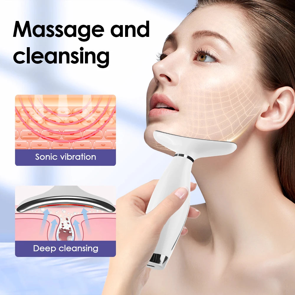 Neck & Face Lift Massager – 7 Modes, LED & Vibration Therapy